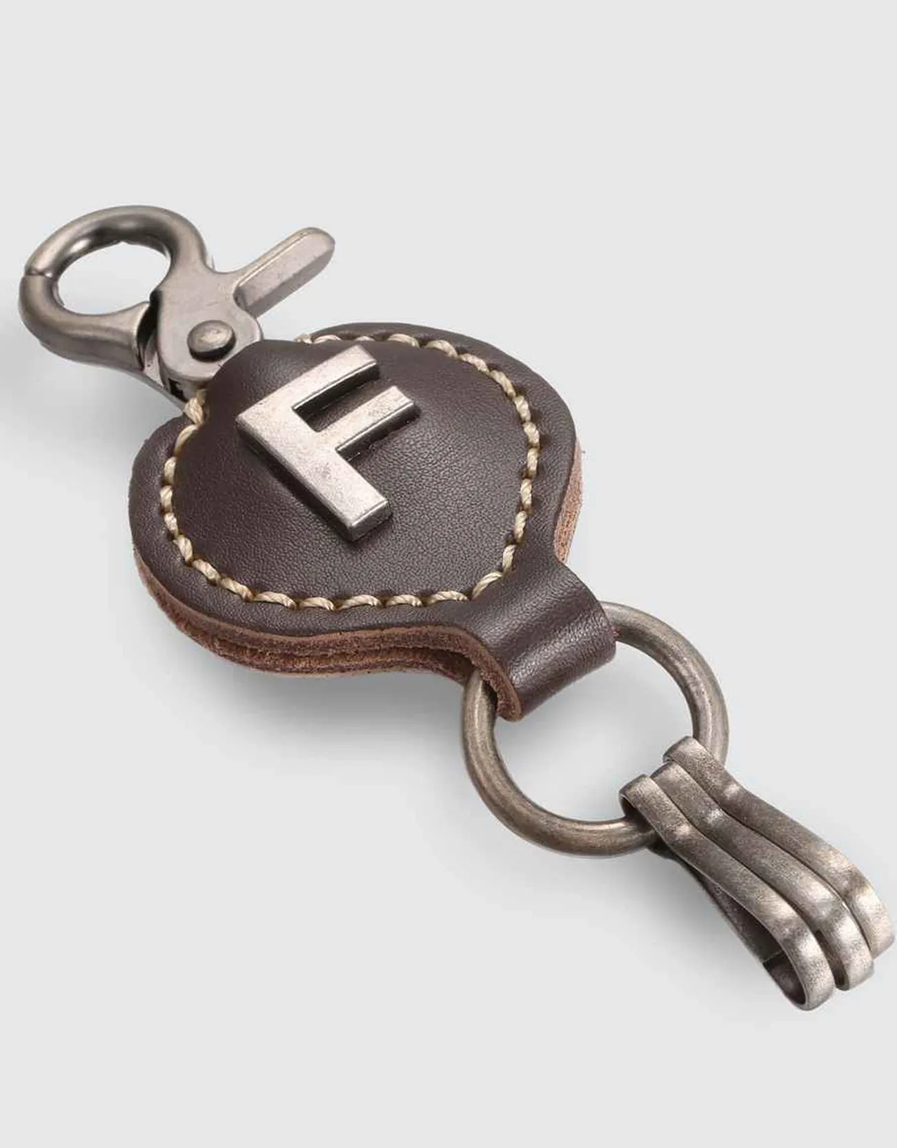 Monogrammed Ringlet Alphabet Keychain