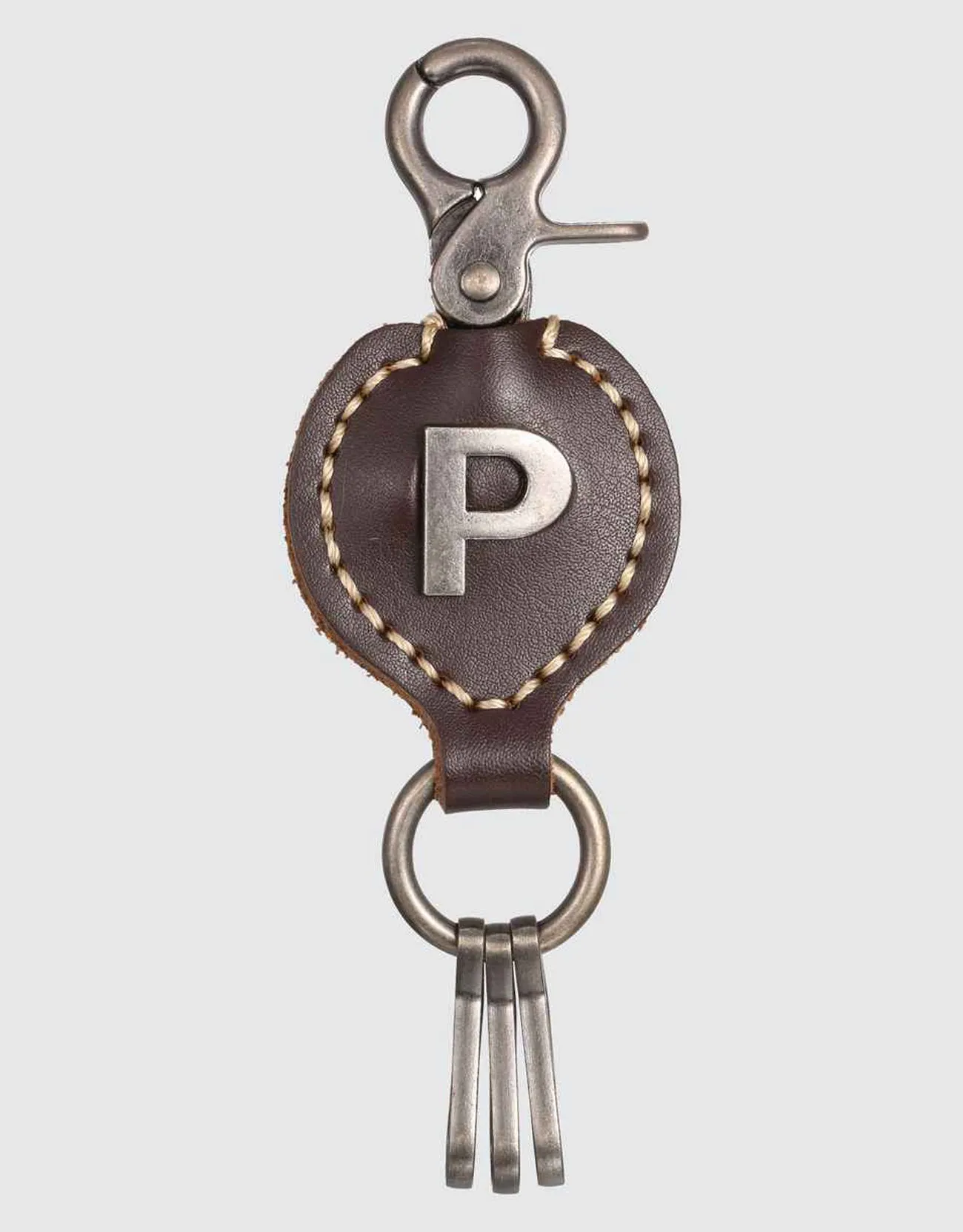 Monogrammed Ringlet Alphabet Keychain