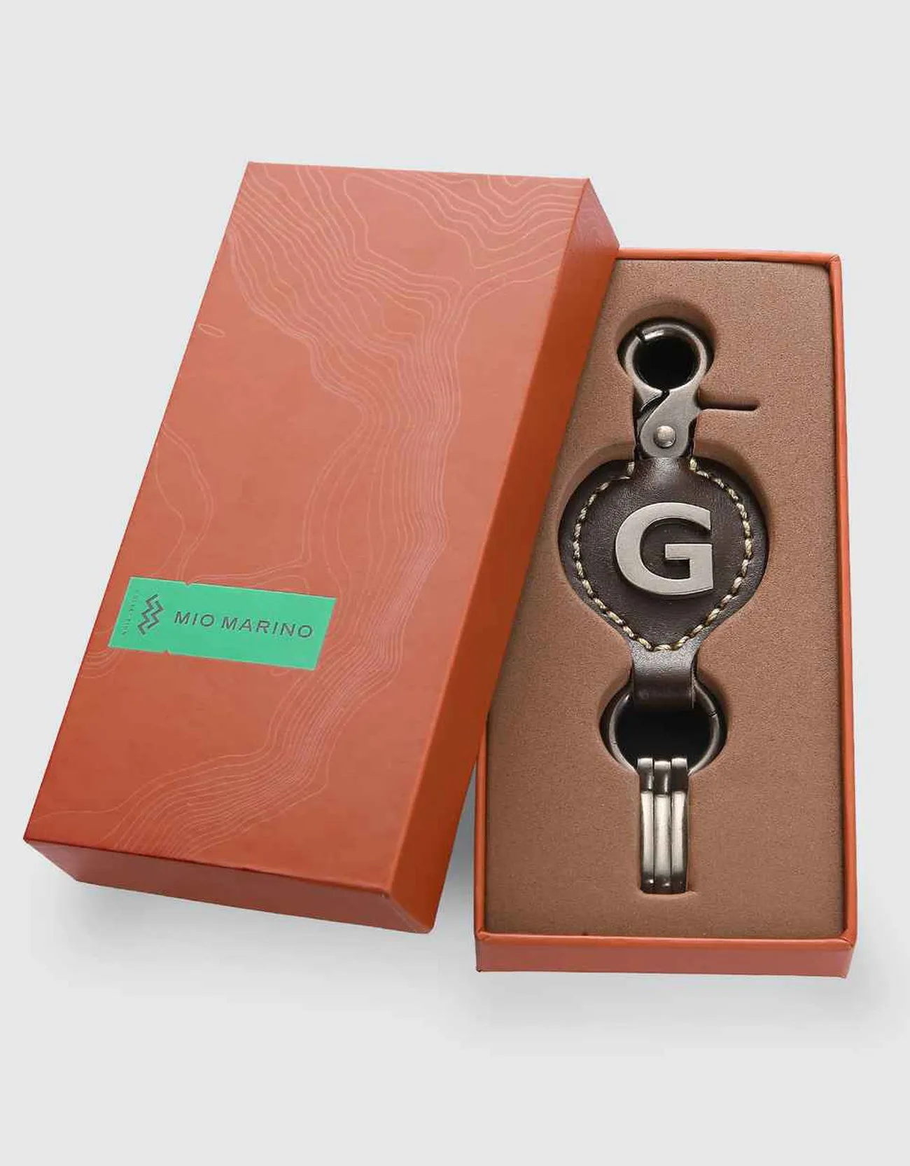 Monogrammed Ringlet Alphabet Keychain