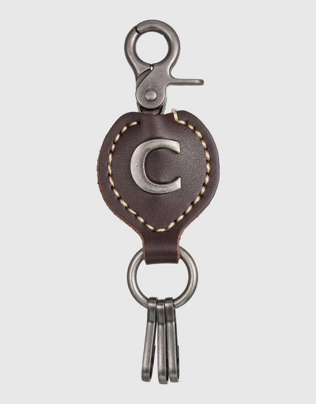 Monogrammed Ringlet Alphabet Keychain