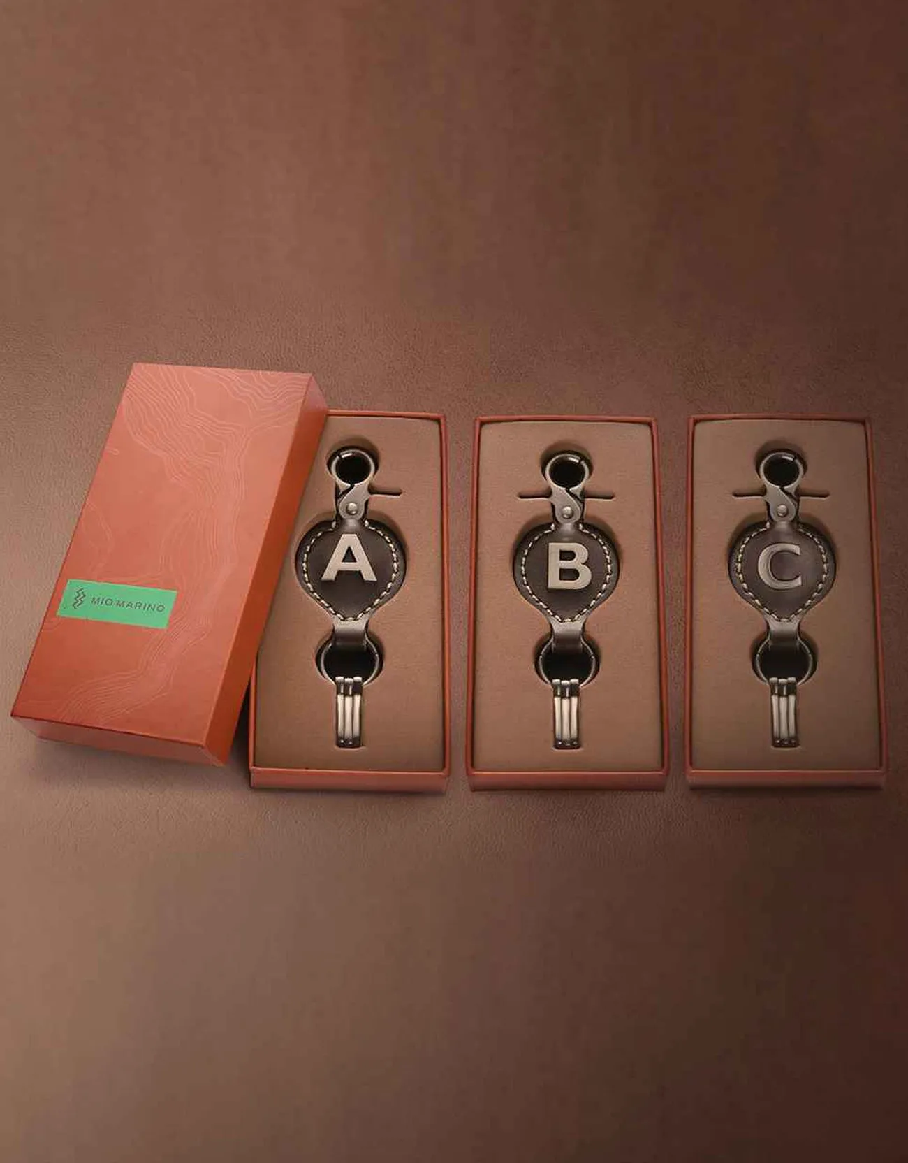 Monogrammed Ringlet Alphabet Keychain
