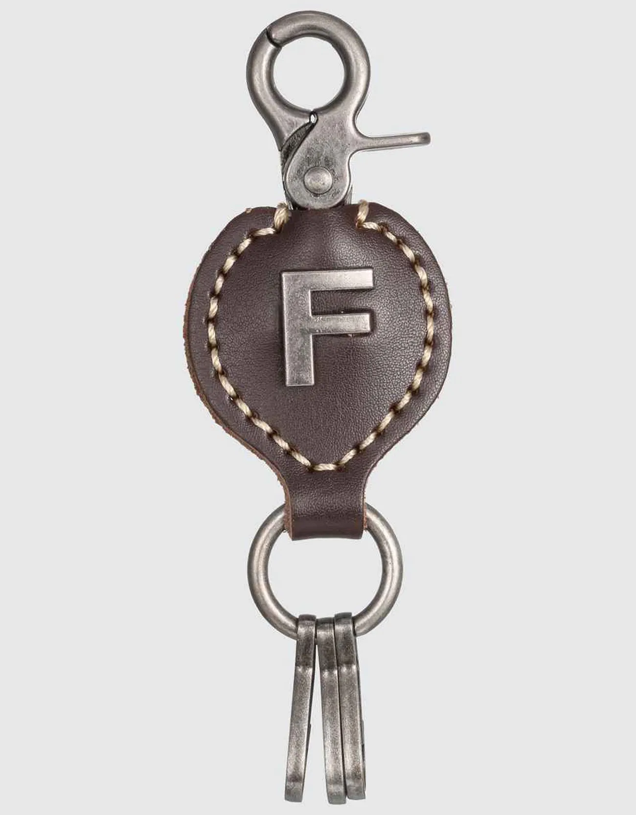 Monogrammed Ringlet Alphabet Keychain