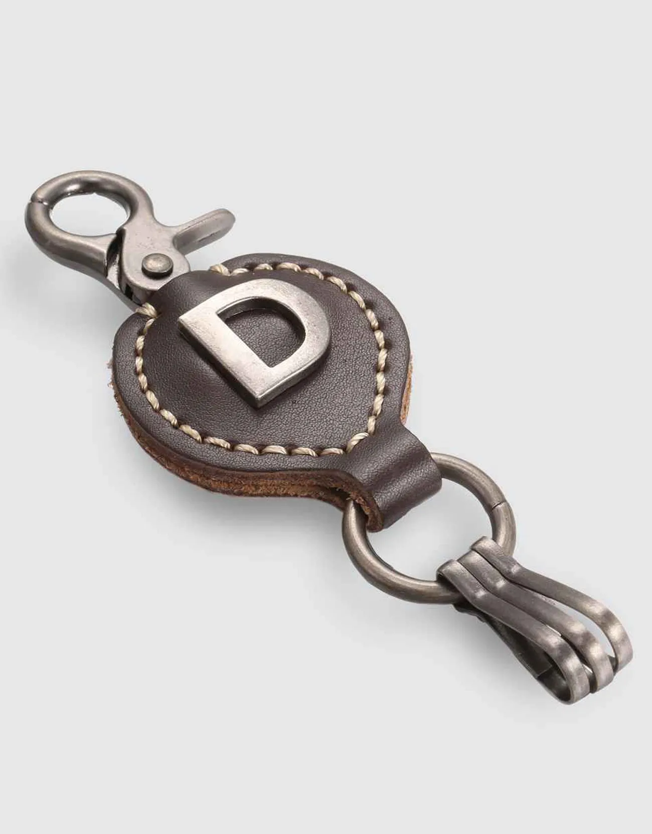 Monogrammed Ringlet Alphabet Keychain