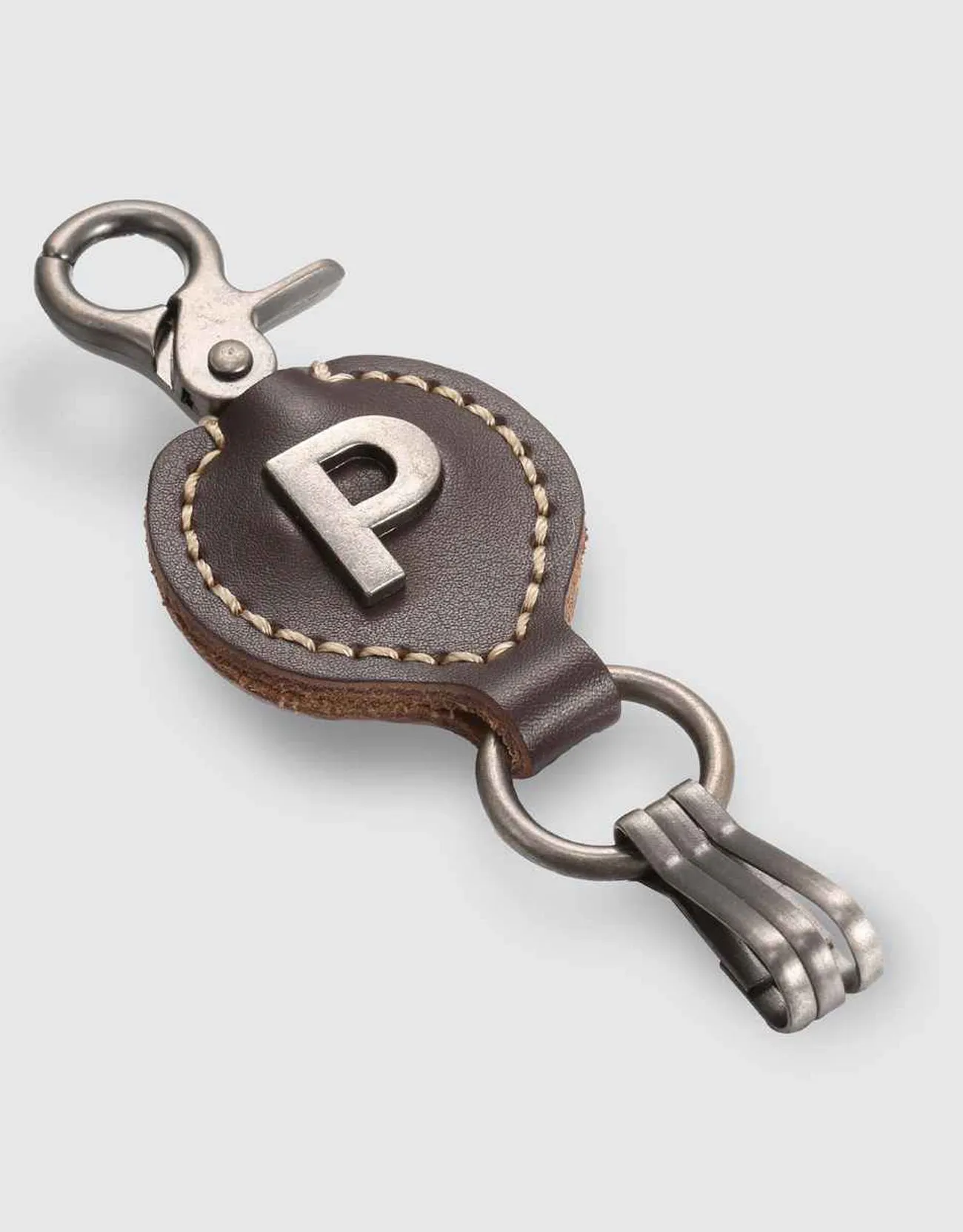 Monogrammed Ringlet Alphabet Keychain