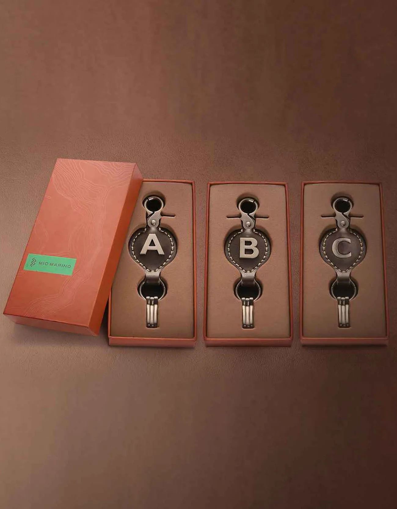 Monogrammed Ringlet Alphabet Keychain