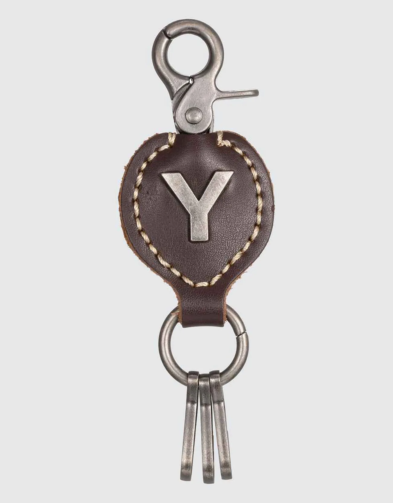 Monogrammed Ringlet Alphabet Keychain