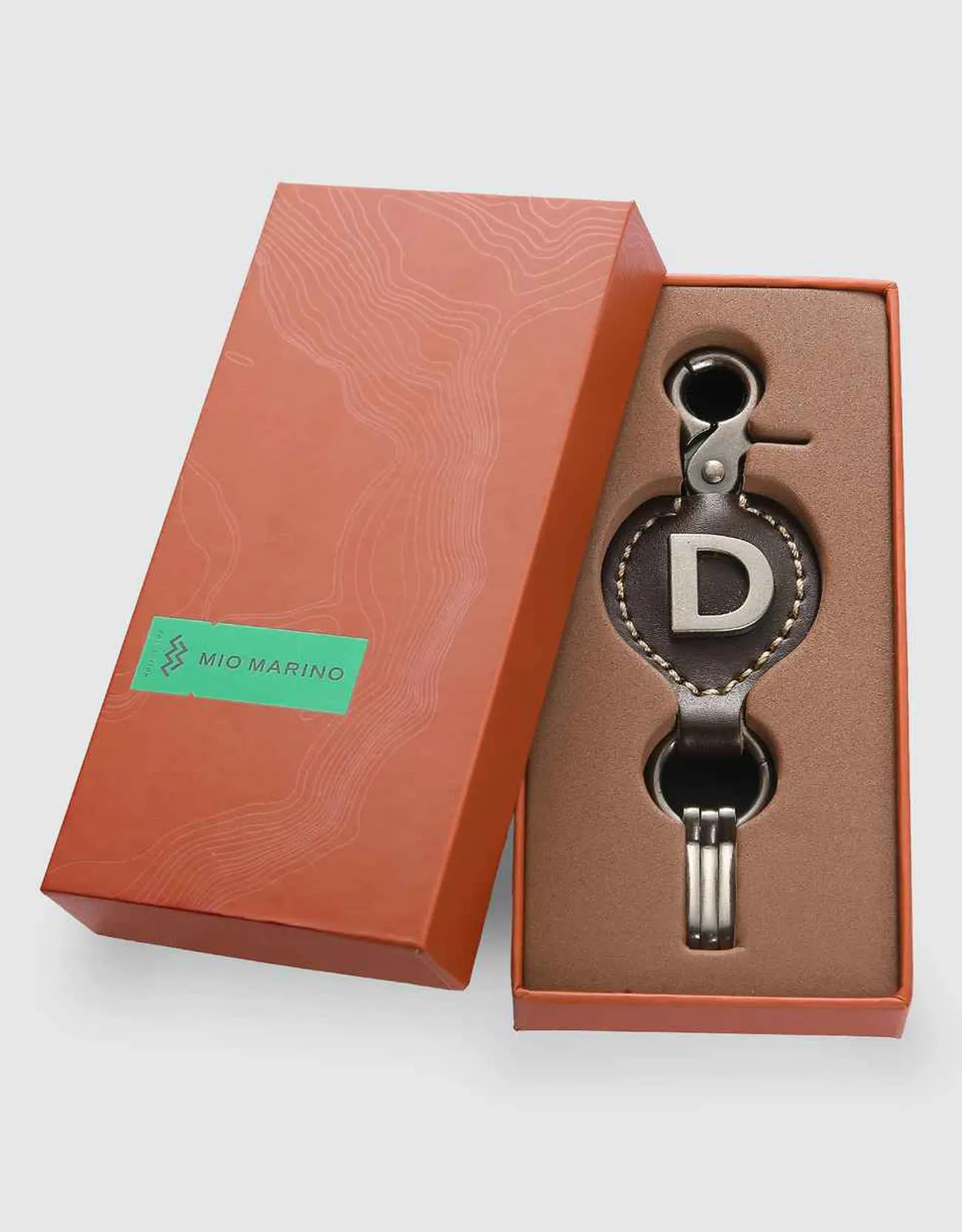 Monogrammed Ringlet Alphabet Keychain