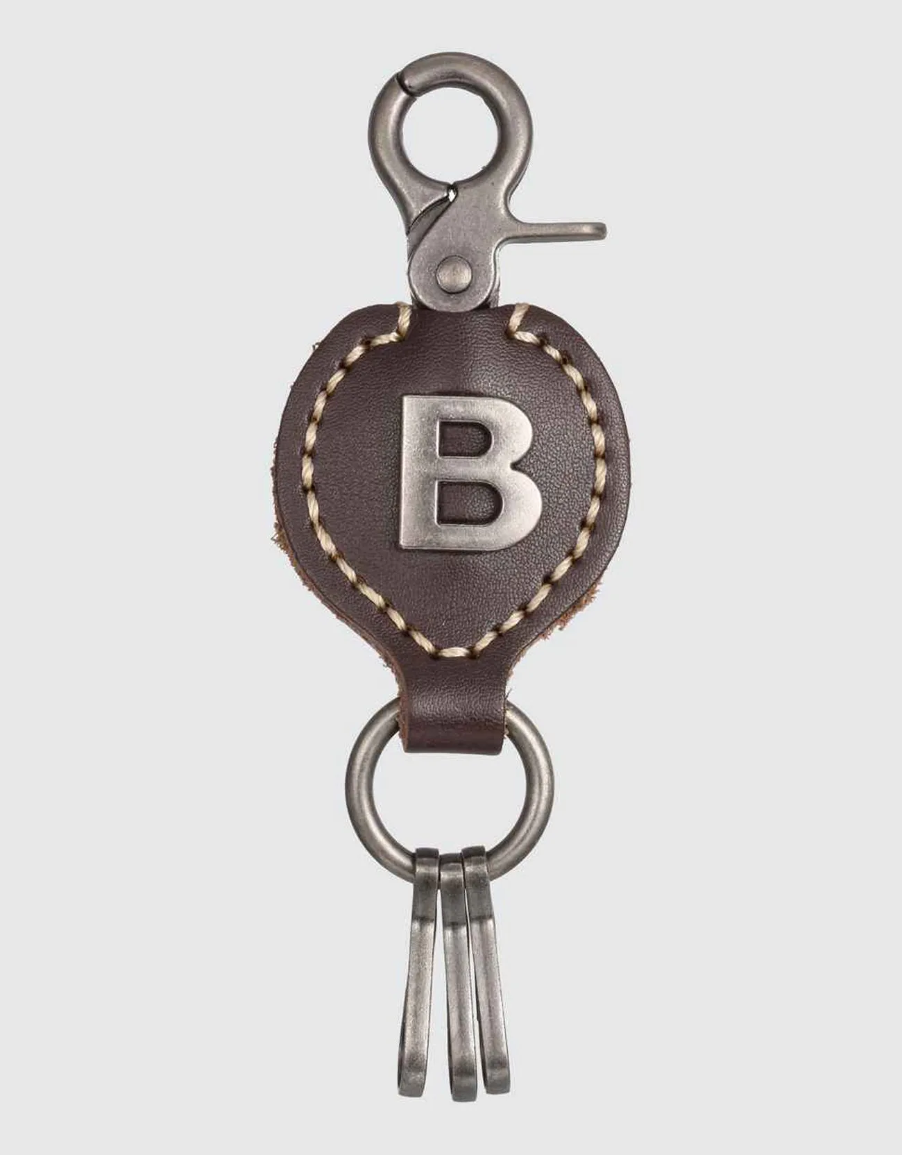 Monogrammed Ringlet Alphabet Keychain