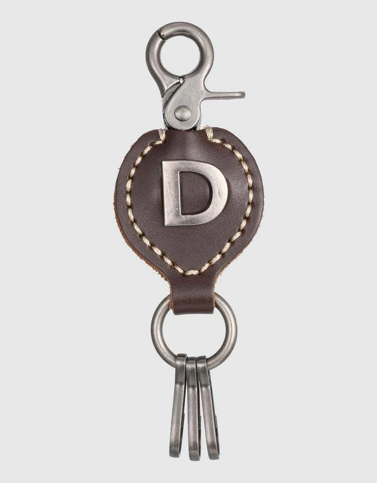 Monogrammed Ringlet Alphabet Keychain
