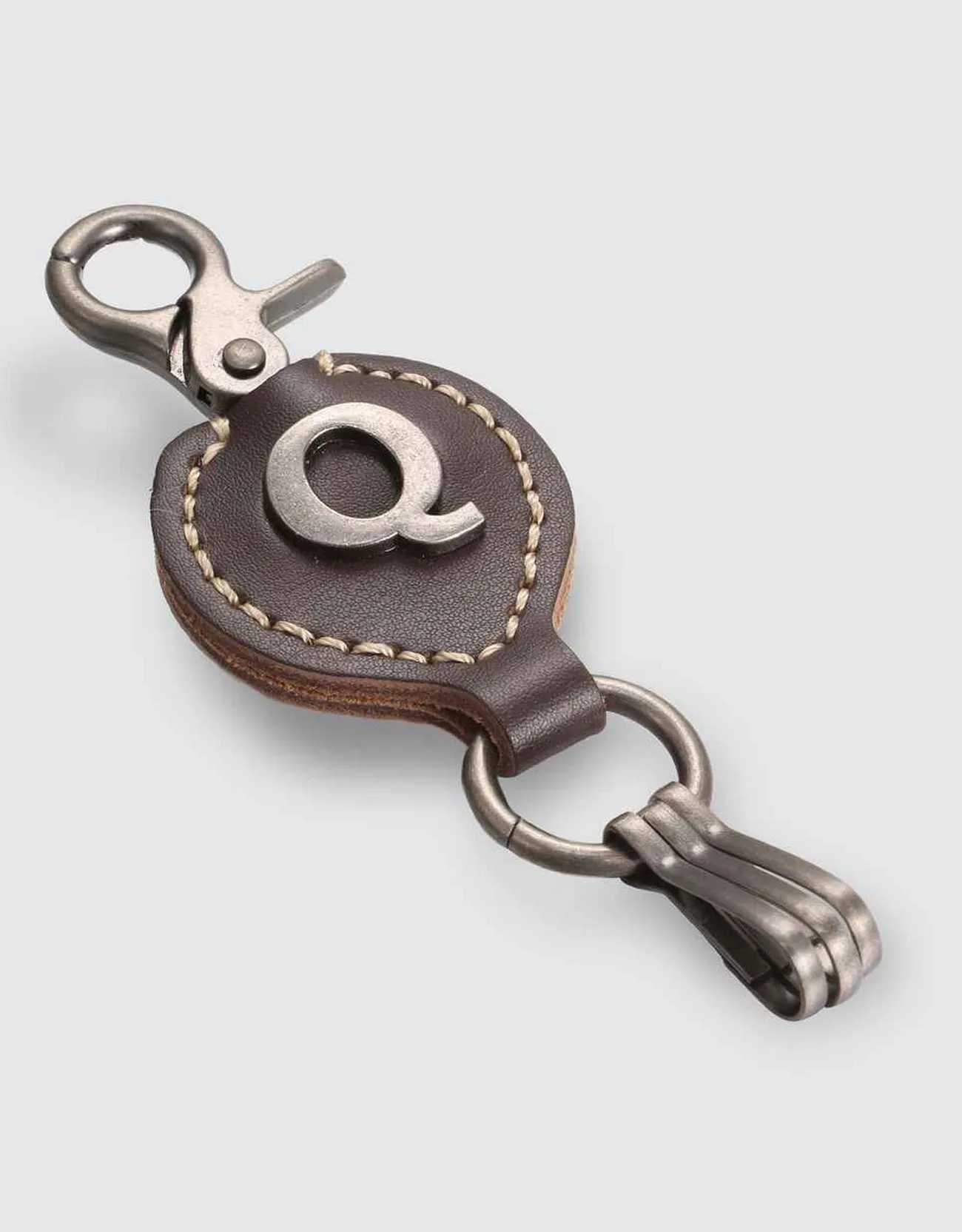 Monogrammed Ringlet Alphabet Keychain