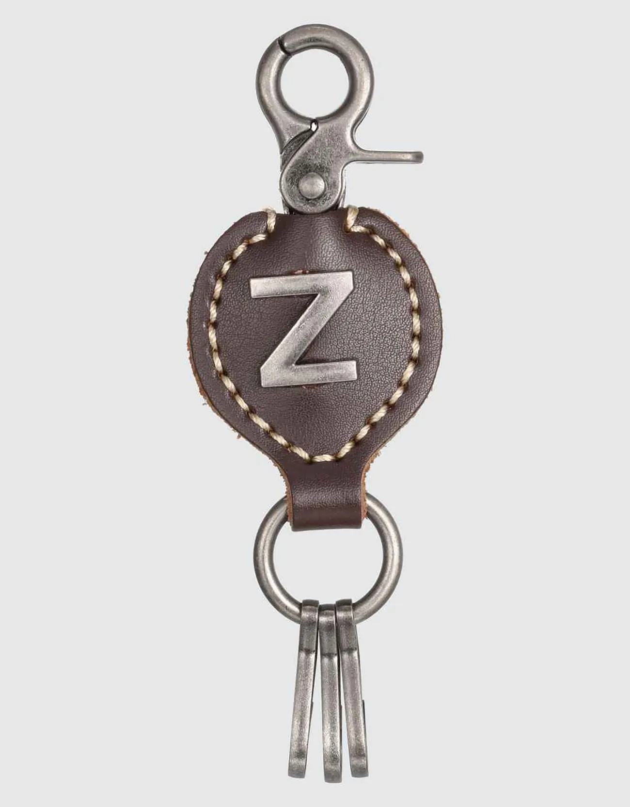 Monogrammed Ringlet Alphabet Keychain