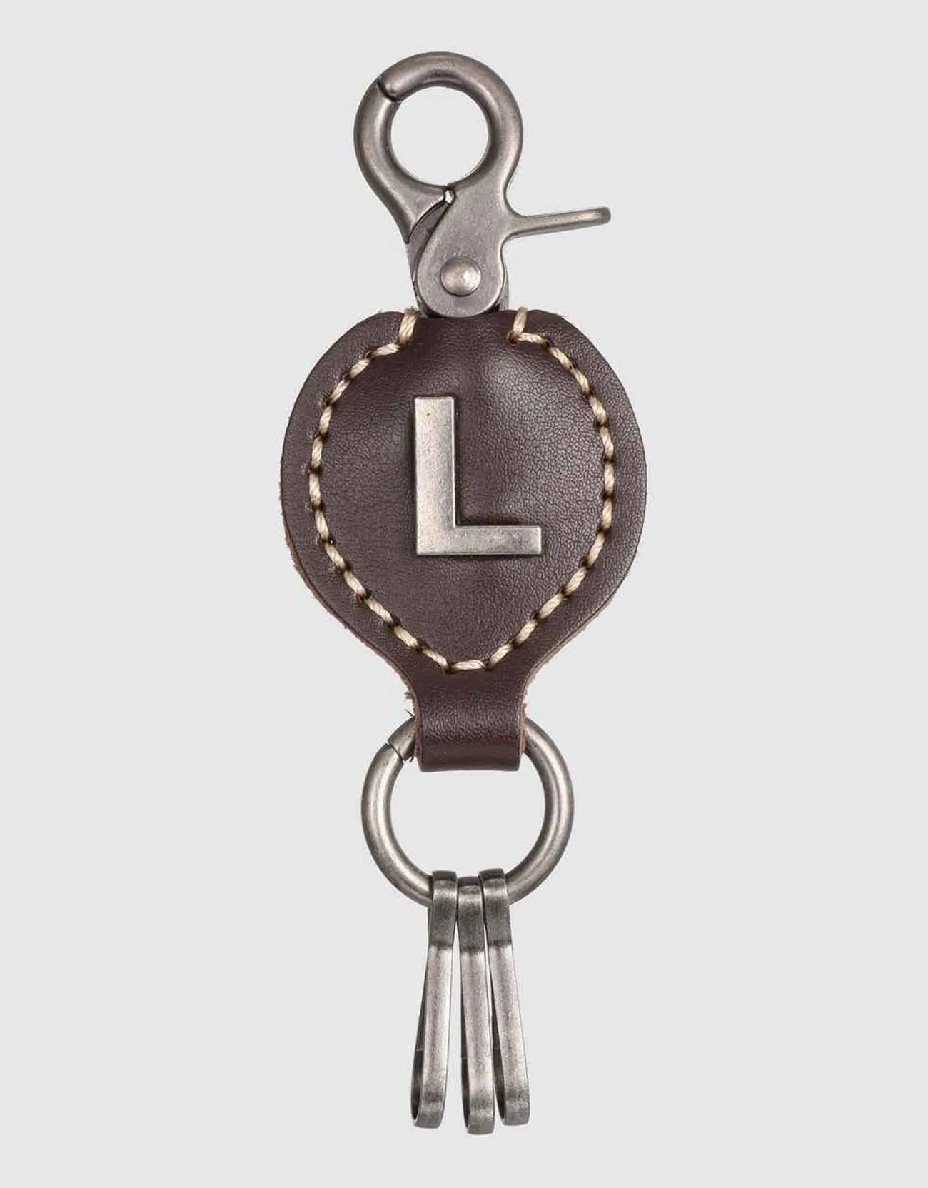 Monogrammed Ringlet Alphabet Keychain