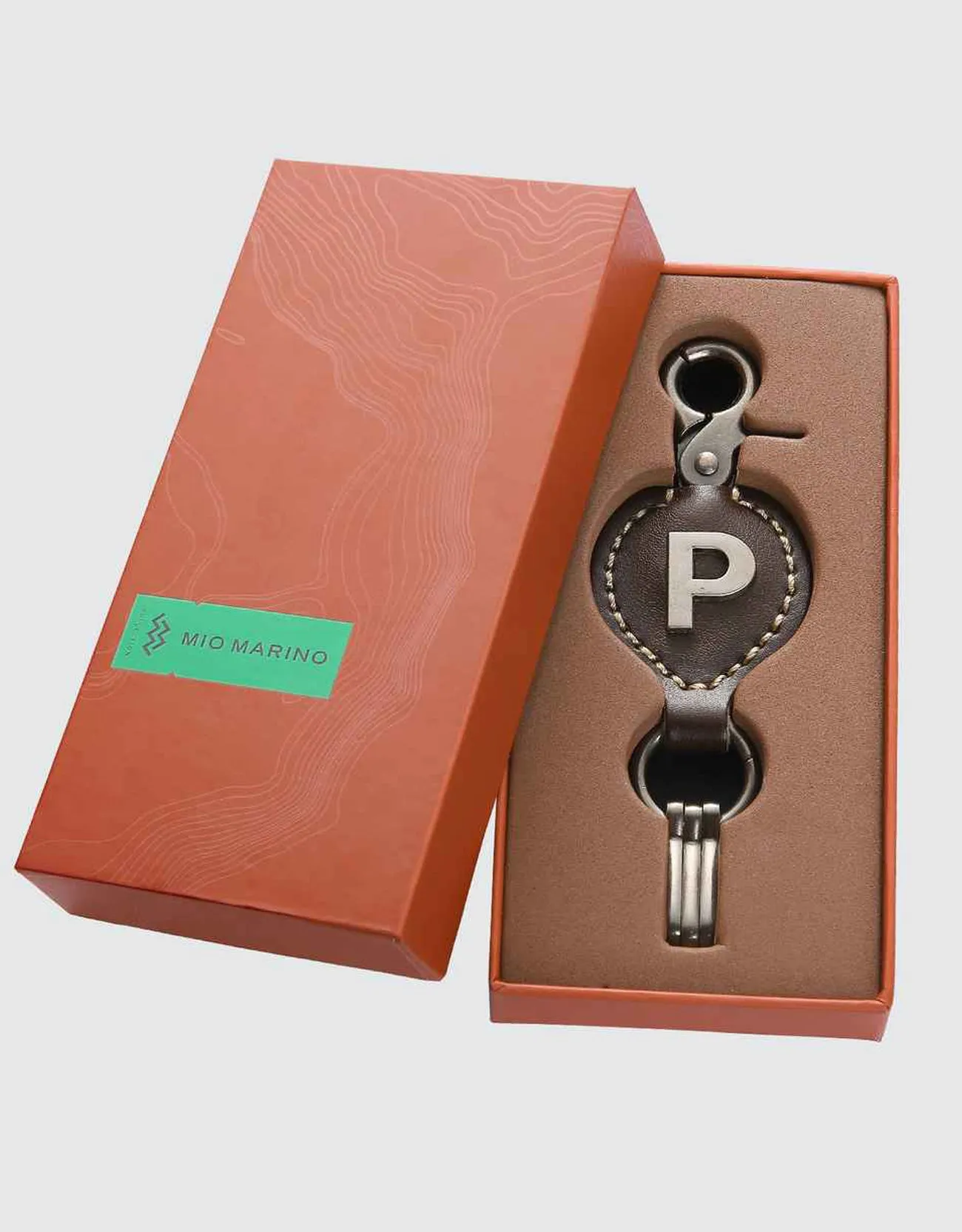 Monogrammed Ringlet Alphabet Keychain