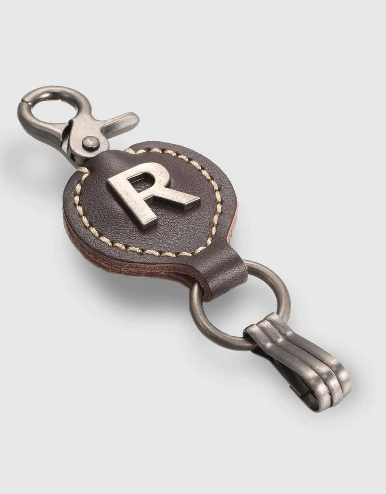 Monogrammed Ringlet Alphabet Keychain