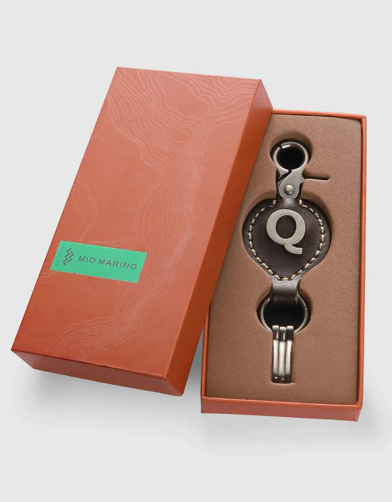 Monogrammed Ringlet Alphabet Keychain