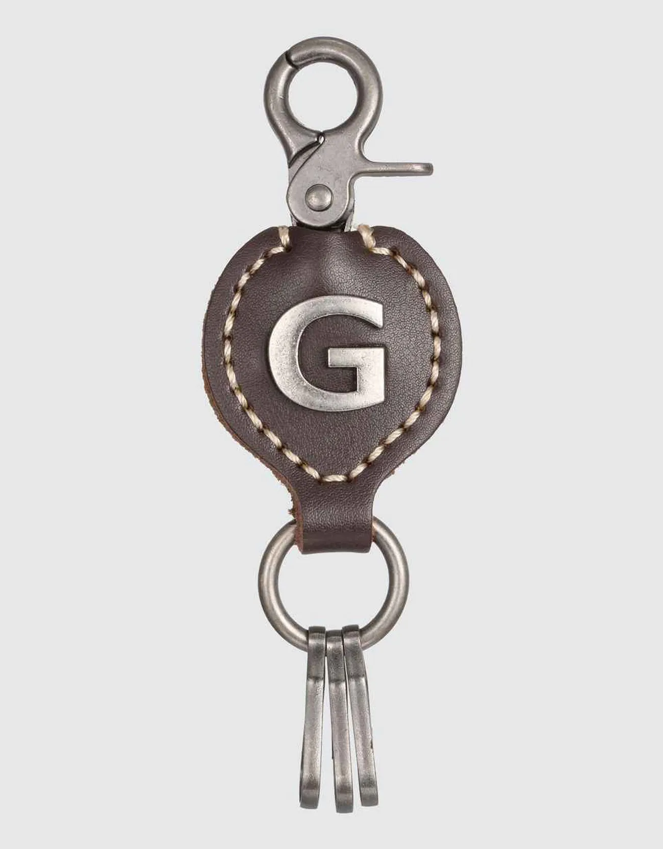 Monogrammed Ringlet Alphabet Keychain