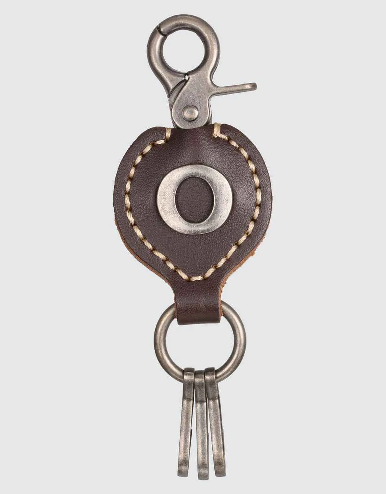 Monogrammed Ringlet Alphabet Keychain