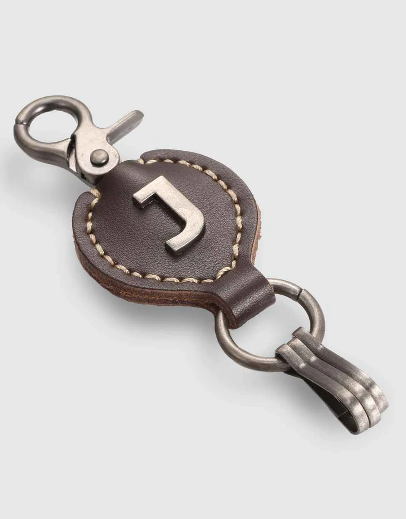 Monogrammed Ringlet Alphabet Keychain