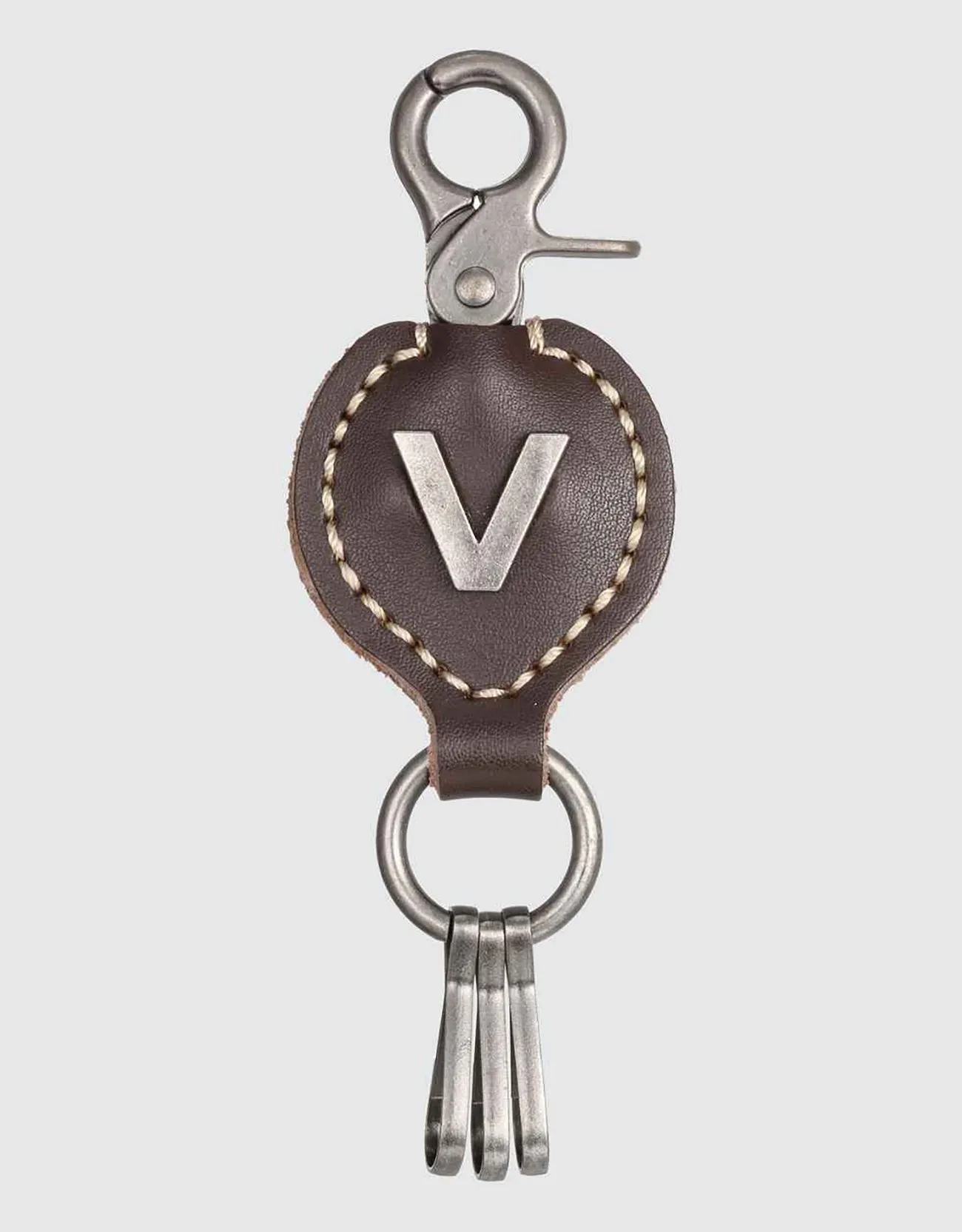 Monogrammed Ringlet Alphabet Keychain