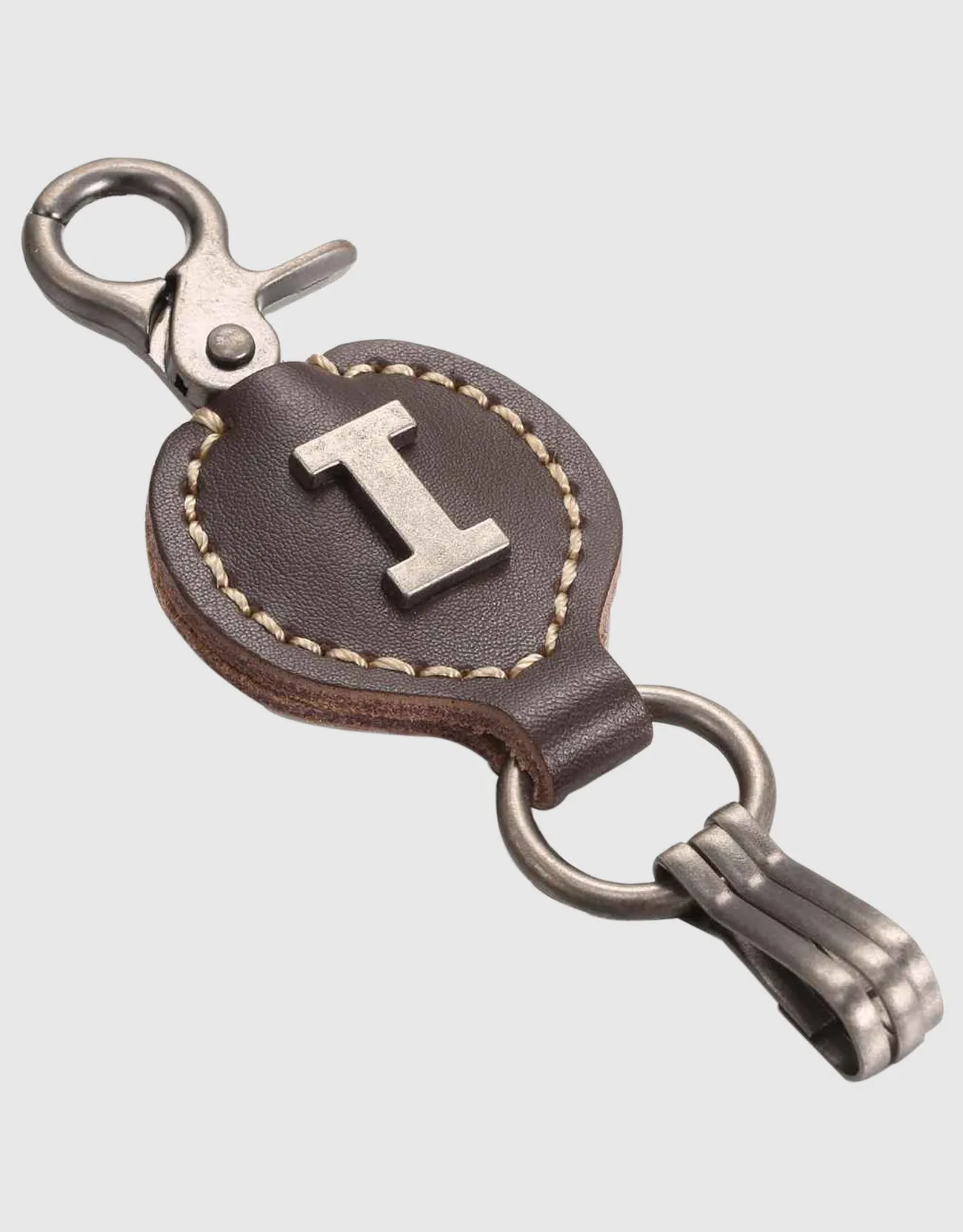 Monogrammed Ringlet Alphabet Keychain