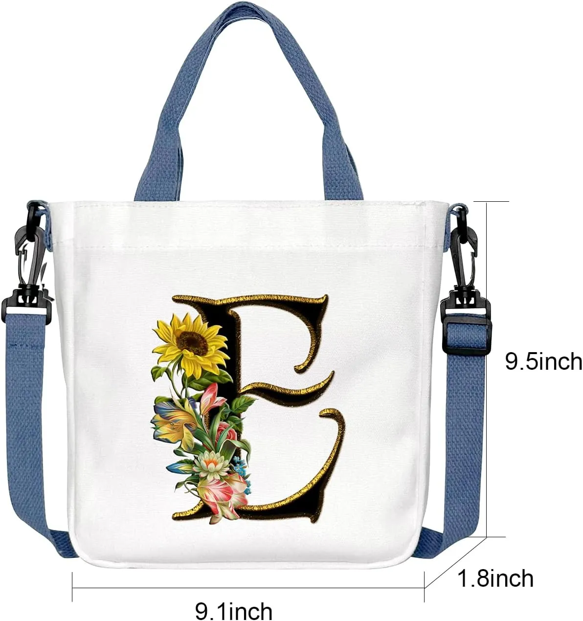 Monogrammed Tote Bag for Women,Small Canvas Tote Bags Personalized Gift for Women,Initial Canvas Bag for Bridesmaids
