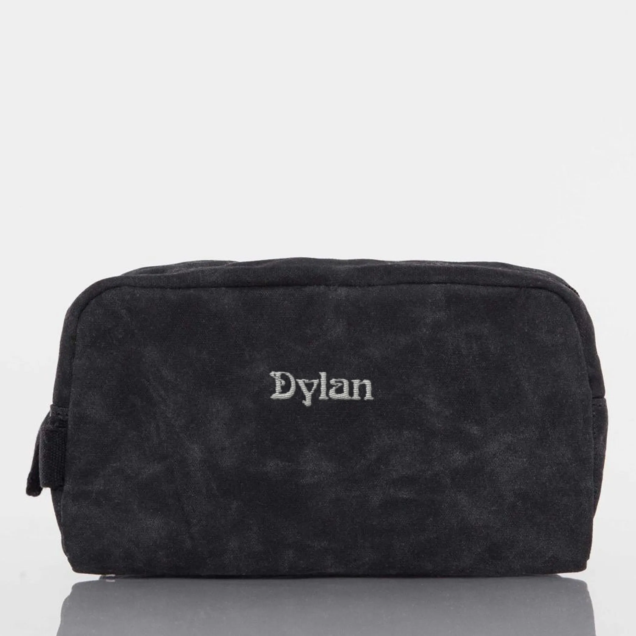 Monogrammed Waxed Canvas Travel Kit