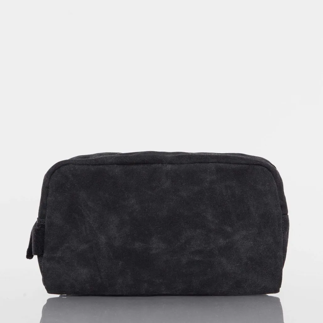 Monogrammed Waxed Canvas Travel Kit