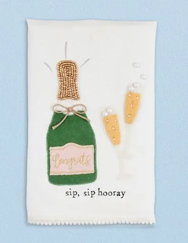 Mudpie Sip, Sip Hooray Wedding Tea Towel