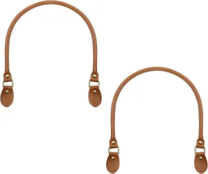 Murtenze 2 Pack 24 Inch Purses Straps, Soft Cow Leather Straps, Leather Handbag Handles Chocolate Brown Replacement Purse Strap,Genuine Leather Handles for Bags DIY Making Accessories