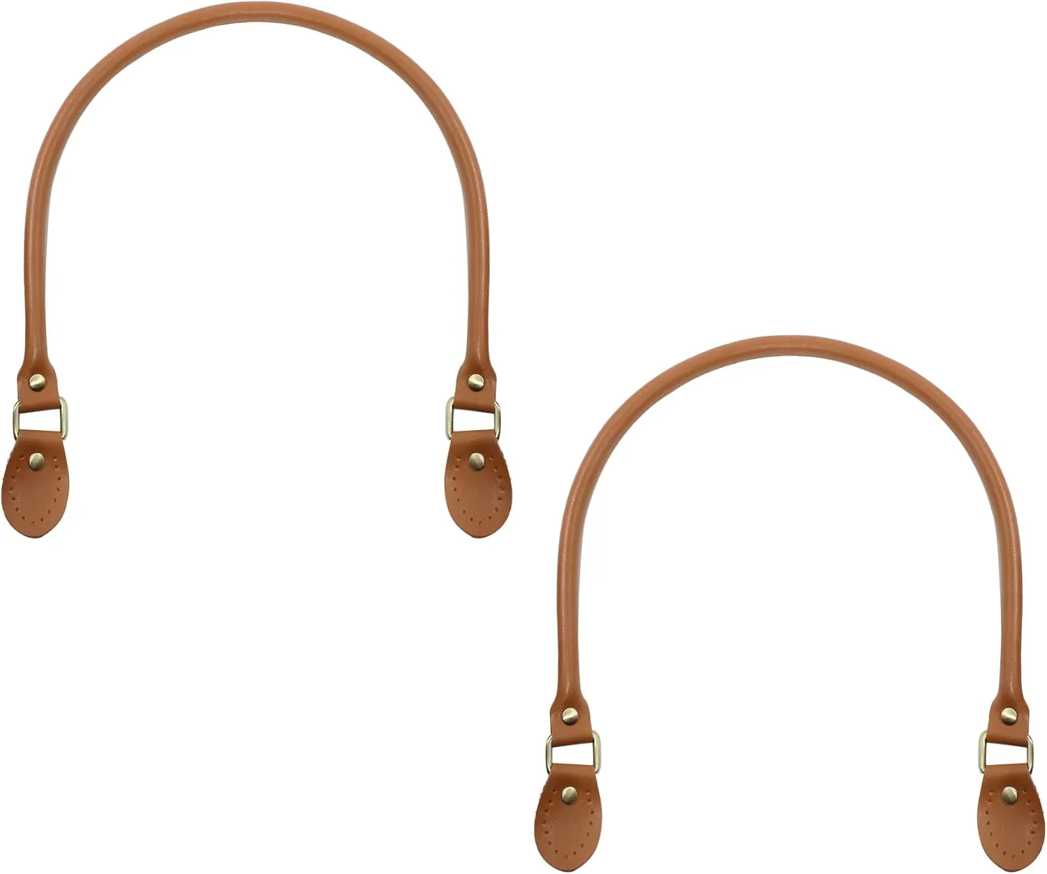 Murtenze 2 Pack 24 Inch Purses Straps, Soft Cow Leather Straps, Leather Handbag Handles Chocolate Brown Replacement Purse Strap,Genuine Leather Handles for Bags DIY Making Accessories