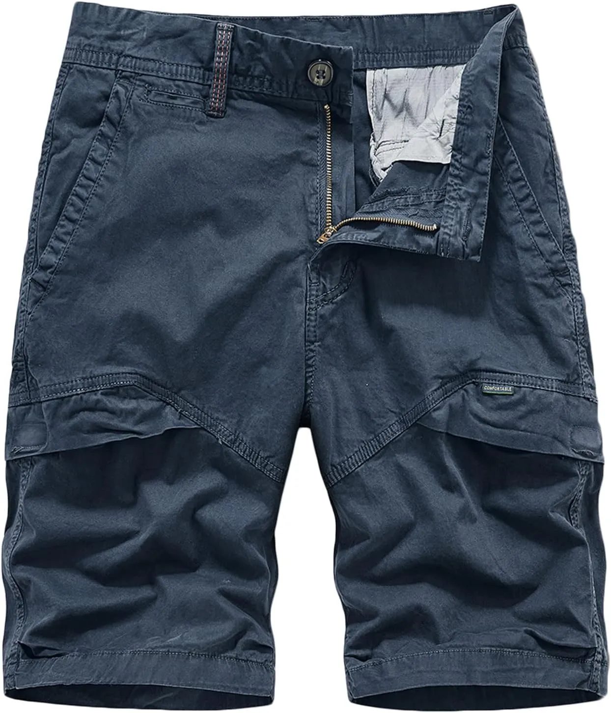 Muscularfit Shorts Men Casual Cotton Solid Multi Pockets Cargo Shorts Summer Outdoor Fashion Work Utility Tooling Shorts 2023