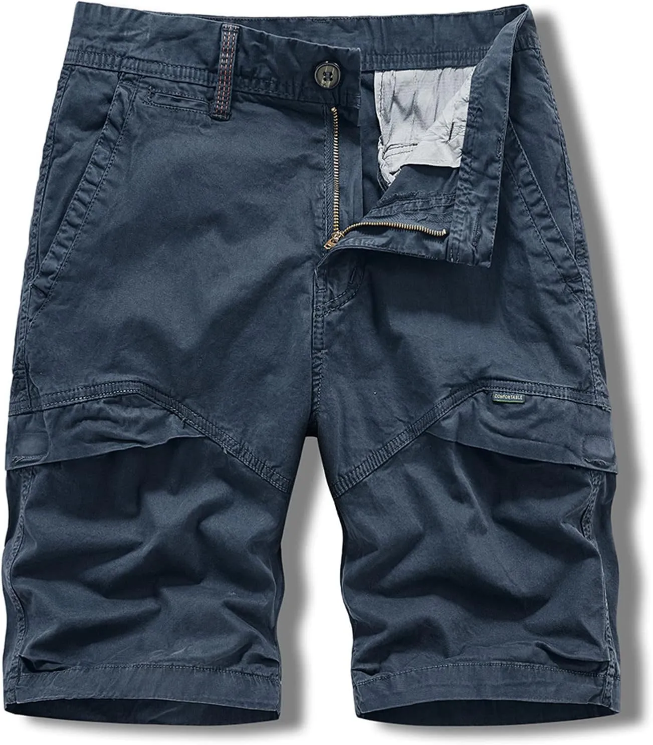 Muscularfit Shorts Men Casual Cotton Solid Multi Pockets Cargo Shorts Summer Outdoor Fashion Work Utility Tooling Shorts 2023