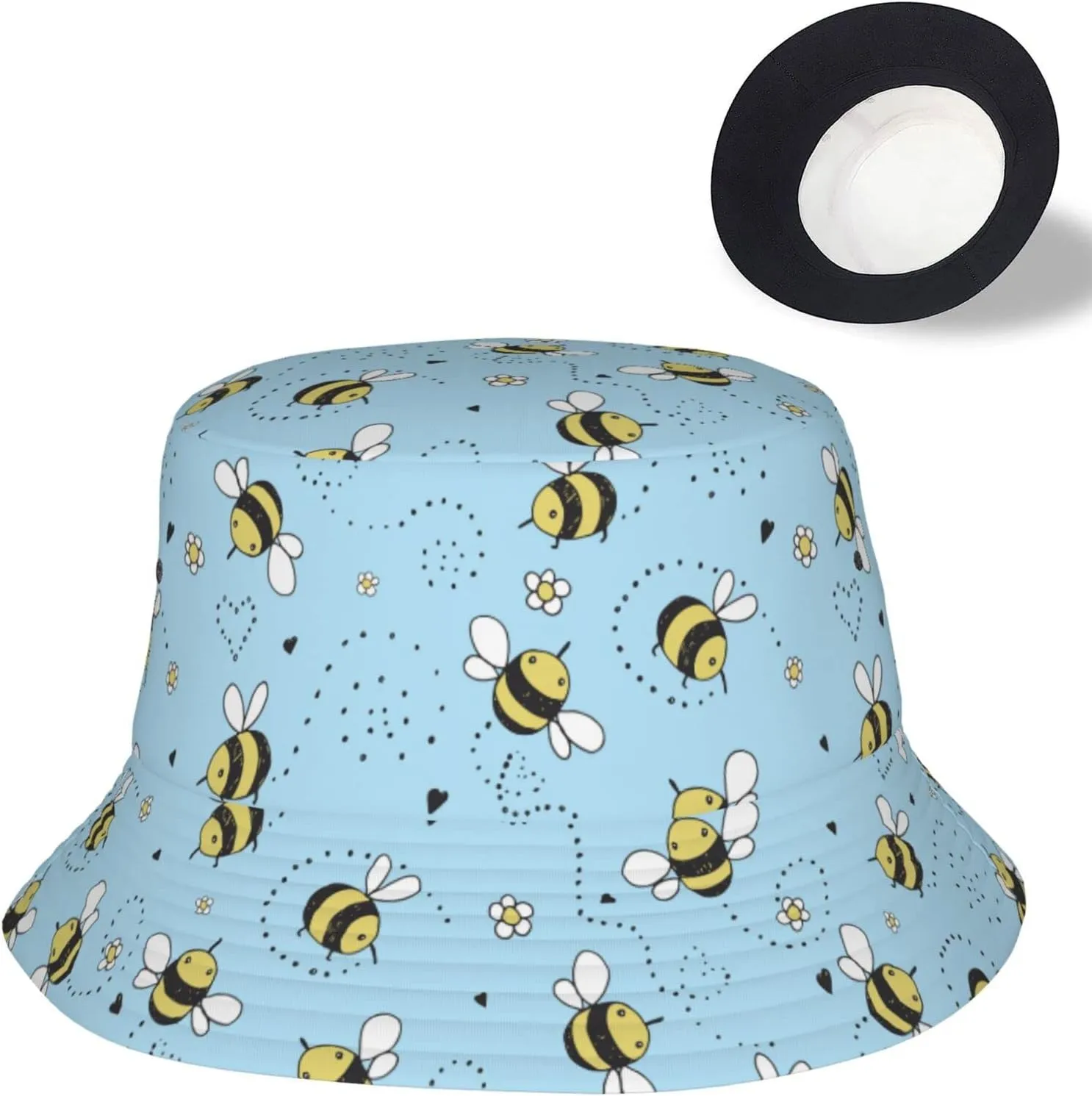 Musical Bucket Hats for Women Summer Sun Beach Travel Outdoor Fishing Cap Unisex Men Bucket Hat