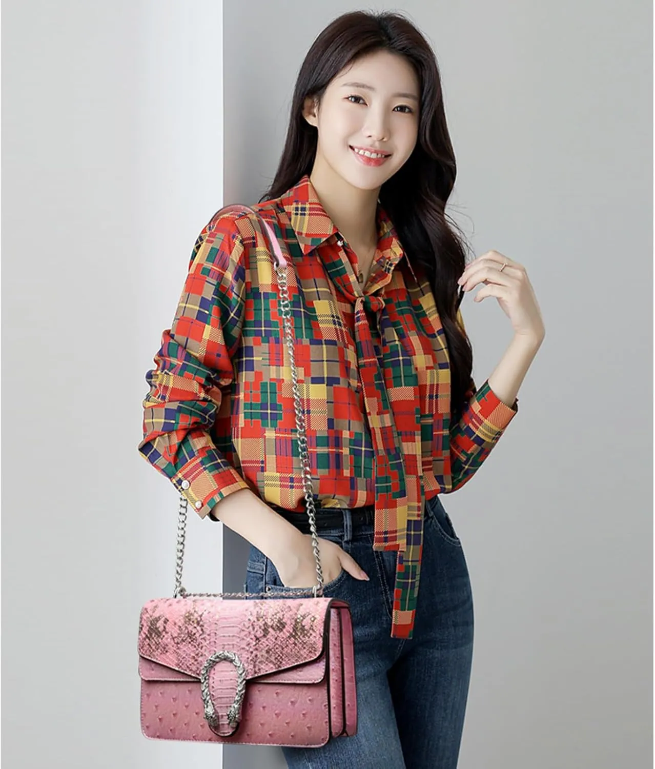 MYHOZEE Crossbody Bags for Women - Snake Printed Clutch Purses Leather Chain Shoulder Bags Evening Handbags