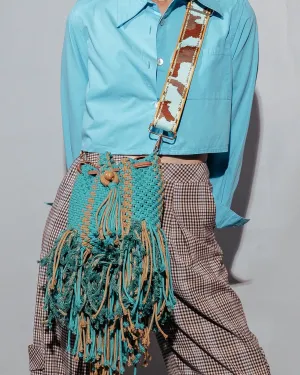 Nala- Handwoven two toned macrame bucket bag