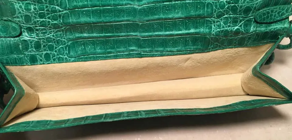 Nancy Gonzalez Green Crocodile Handbag