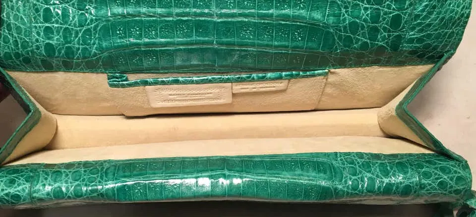Nancy Gonzalez Green Crocodile Handbag