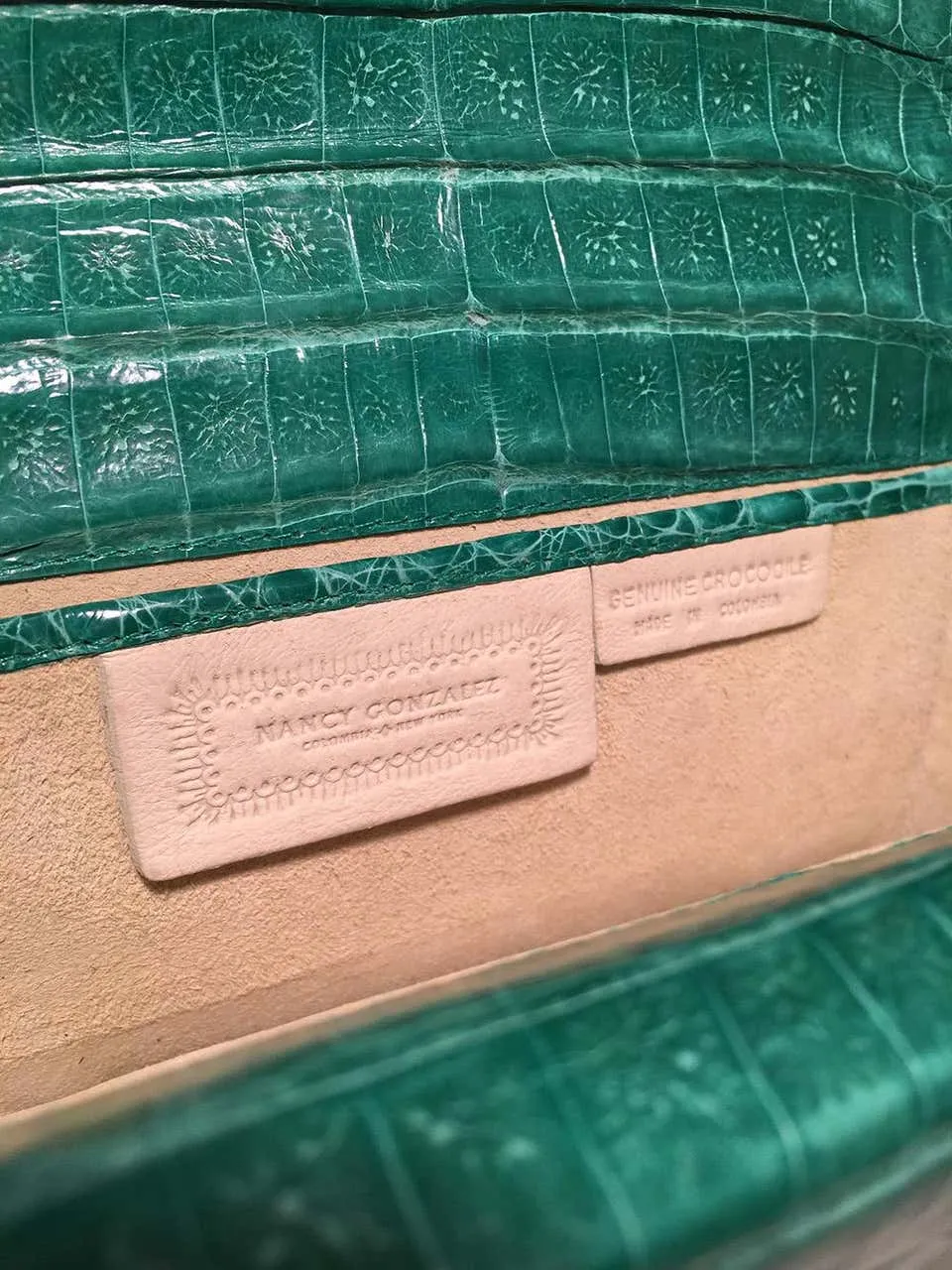 Nancy Gonzalez Green Crocodile Handbag