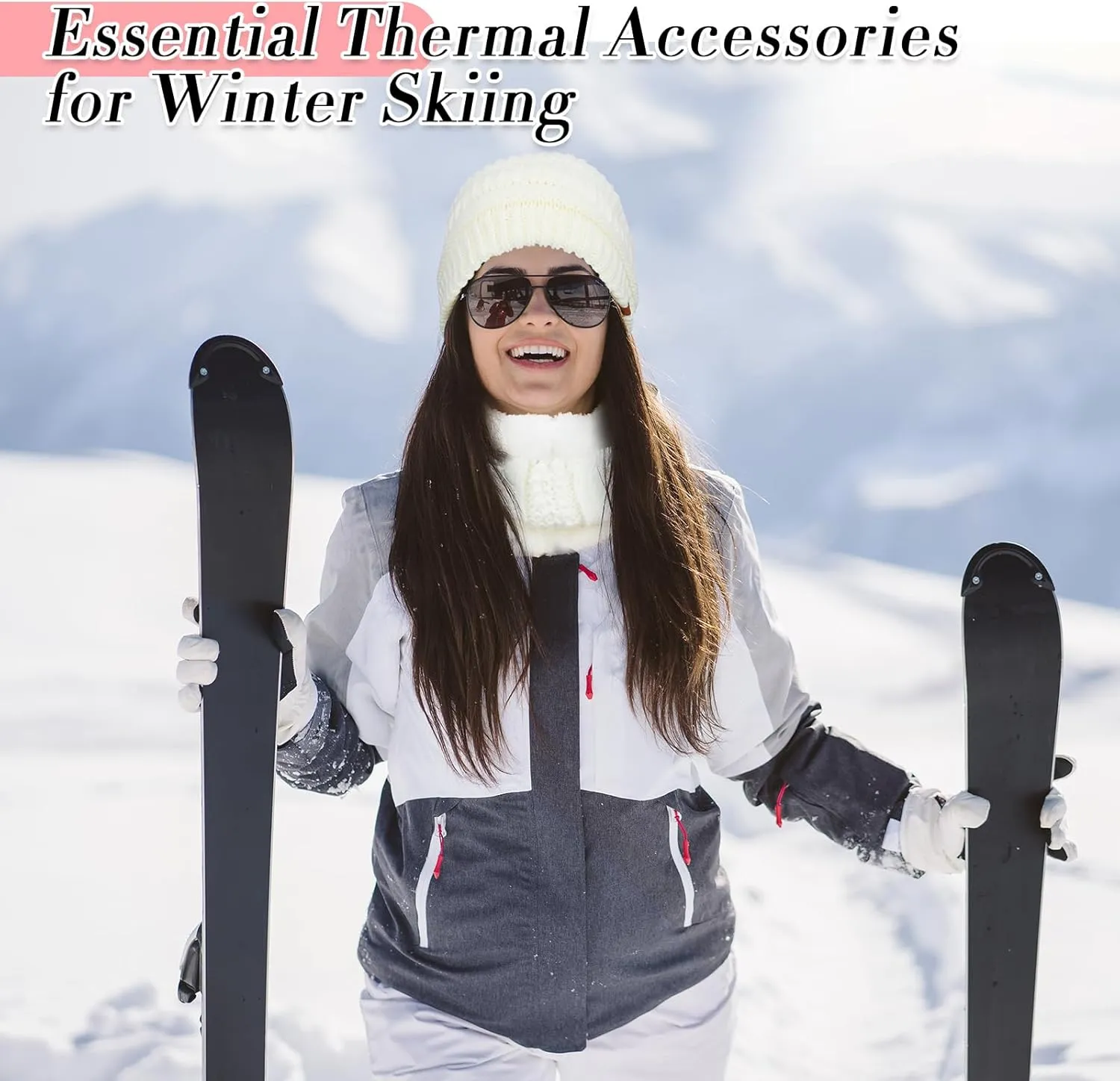 Neer 16 Pcs Winter Warm Hat Scarf Gloves Sock Set Knit Beanie Hat Touchscreen Gloves Neck Warmer Scarf for Women Men