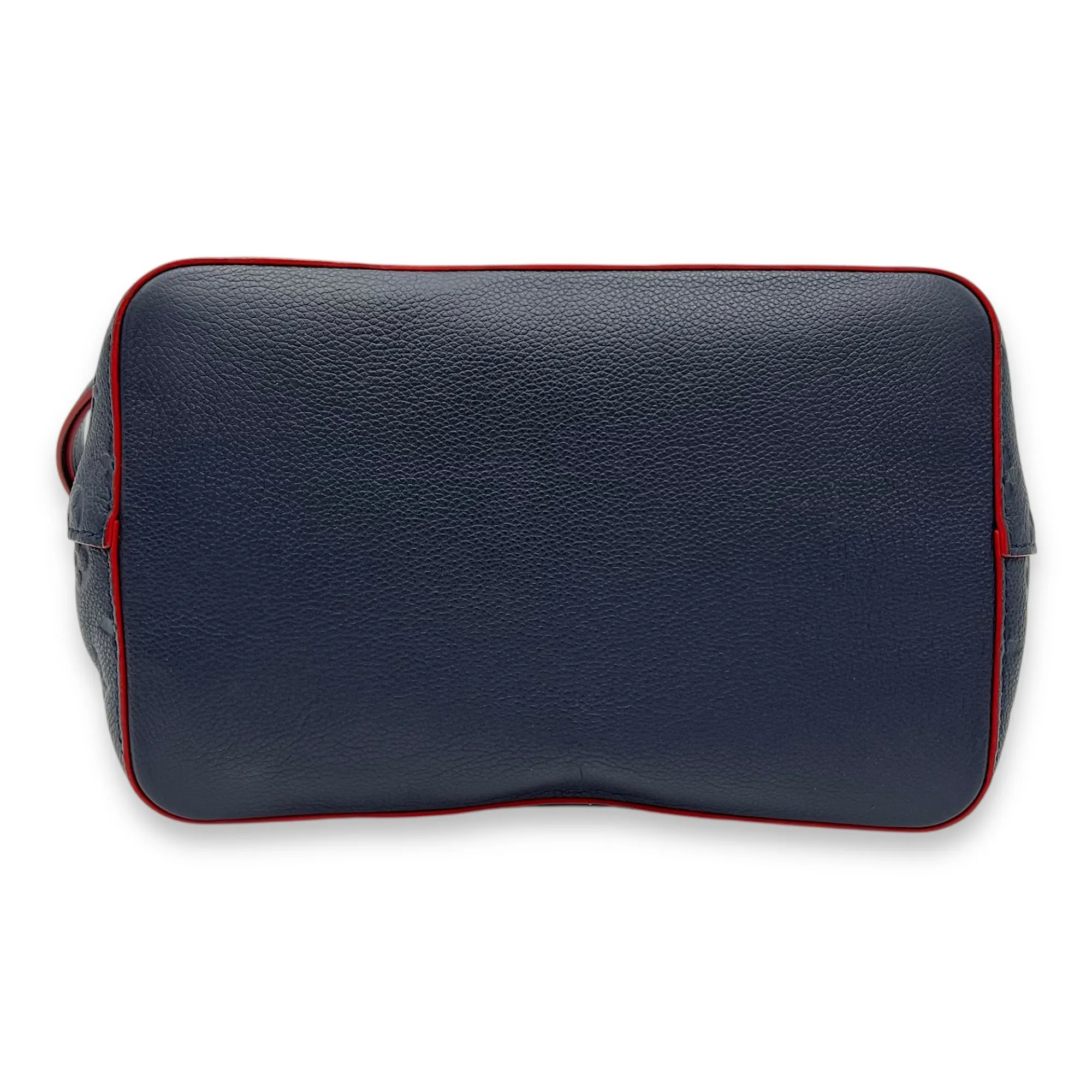 NeoNoe MM Blue Bucket Bag in Empreinte Leather, Gold hardware