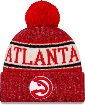 New Era Unisex-Adult NBA Official Sport Knit Classic Cuffed Knit Pom Beanie Hat (Atlanta Hawks)