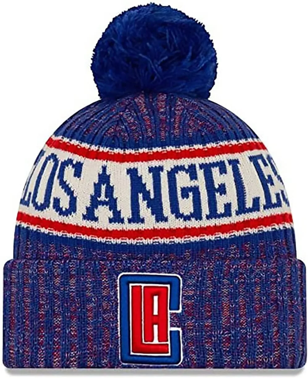 New Era Unisex-Adult NBA Official Sport Knit Sideline Cuffed Knit Pom Beanie Hat