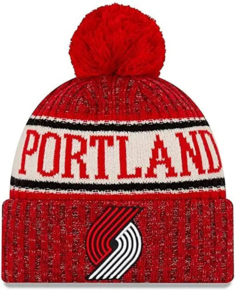 New Era Unisex-Adult NBA Official Sport Knit Sideline Cuffed Knit Pom Beanie Hat