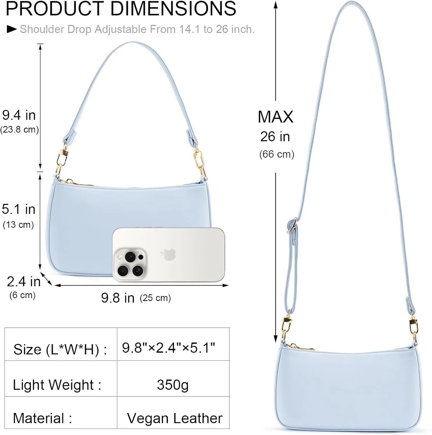 NIUEIMEE ZHOU Shoulder Bag for Women Retro Vegan Leather Classic Clutch Tote HandBags Purses with Zipper Closure
