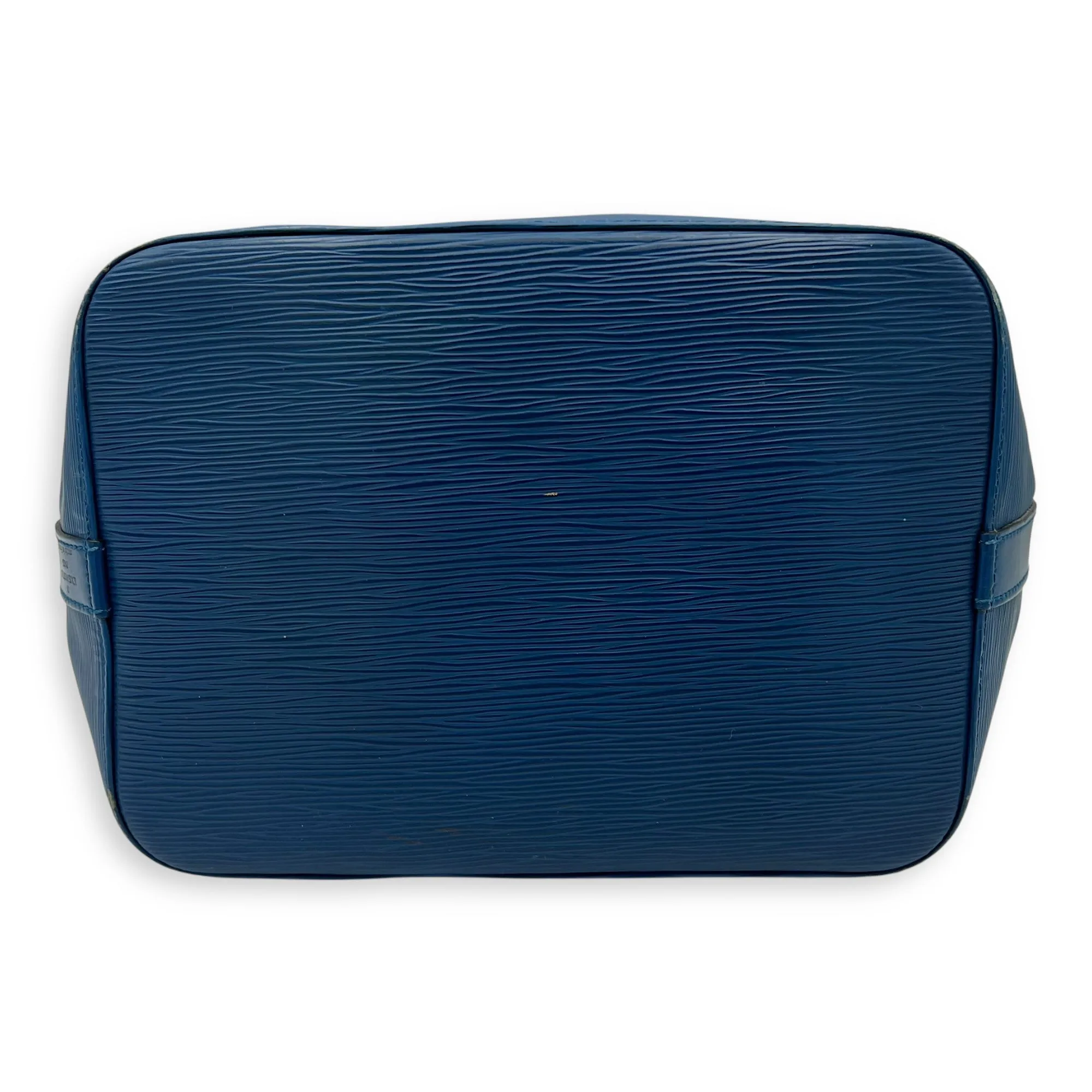 Noe Bucket Bag Blue in Epi Leather, Gold hardware