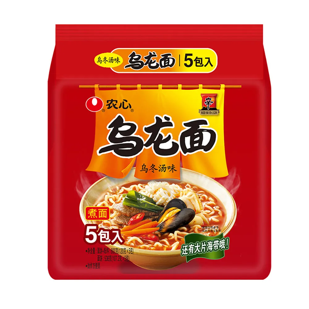 Nongshim Oolongmen Udon Soup Flavor Instant Noodles - 120g x 5 Packs