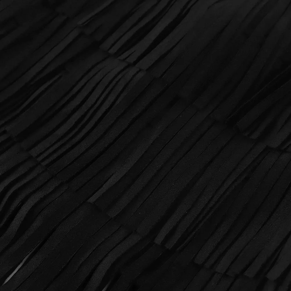 Noomelfish Girls Suede Fringe Skirt Boho Tassel Layered Ruffle Skirt (5-12 Years)
