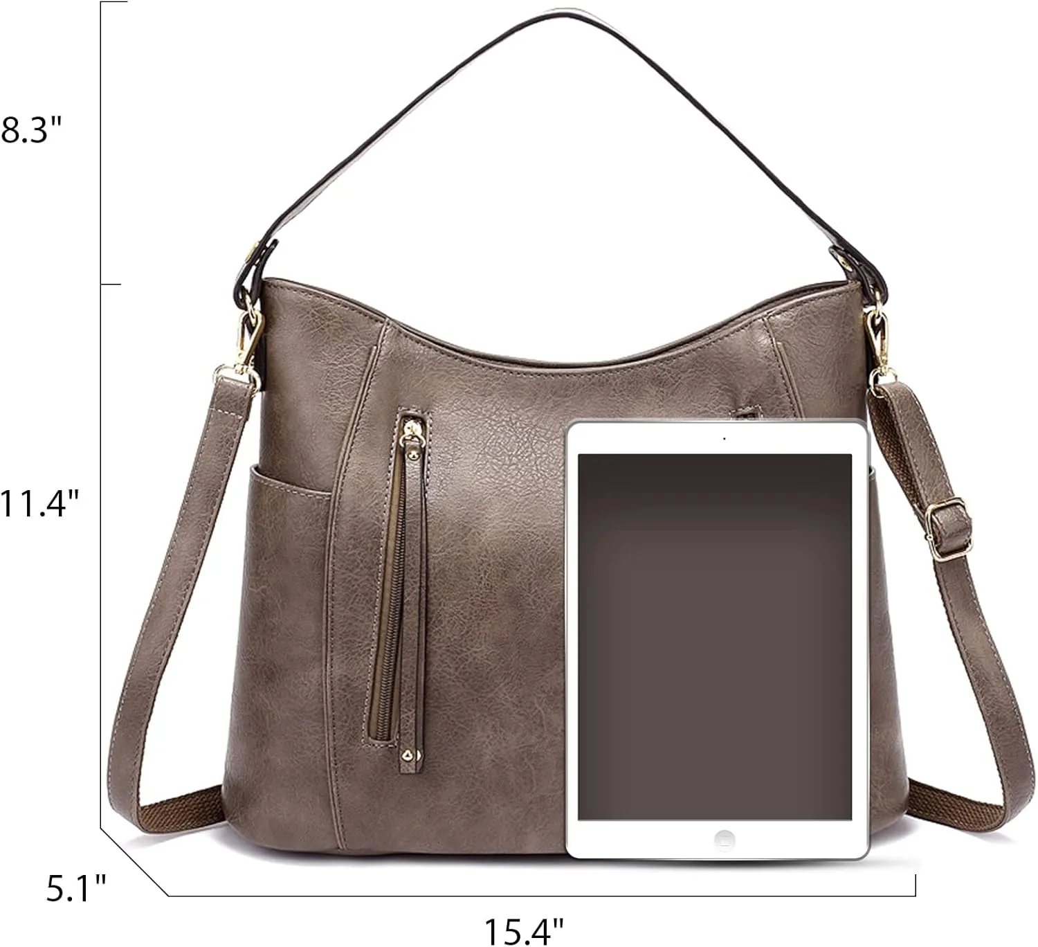 NOTAG Womens Hobo Handbags PU Leather Shoulder Bags Fashion Top Handle Purses Large Crossbody Handbags