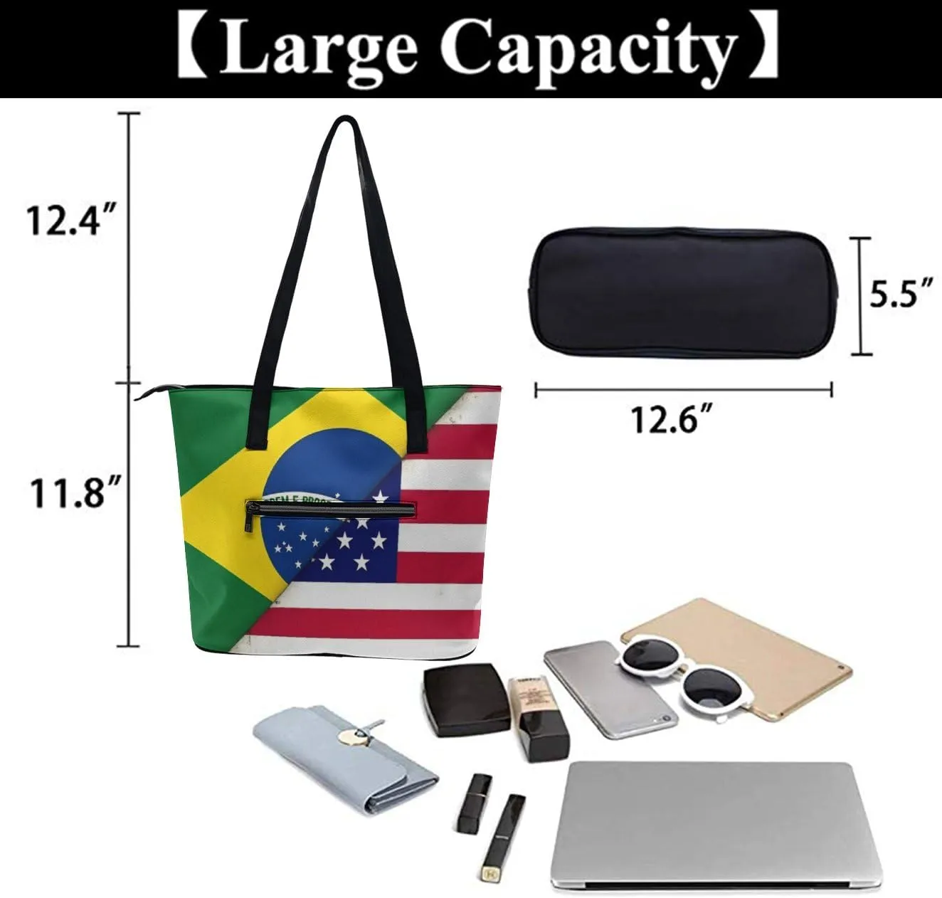 Novelty Handbag for Adults, Women's Large Capacity Tote Bag Laptop Bags with Compartment for Business