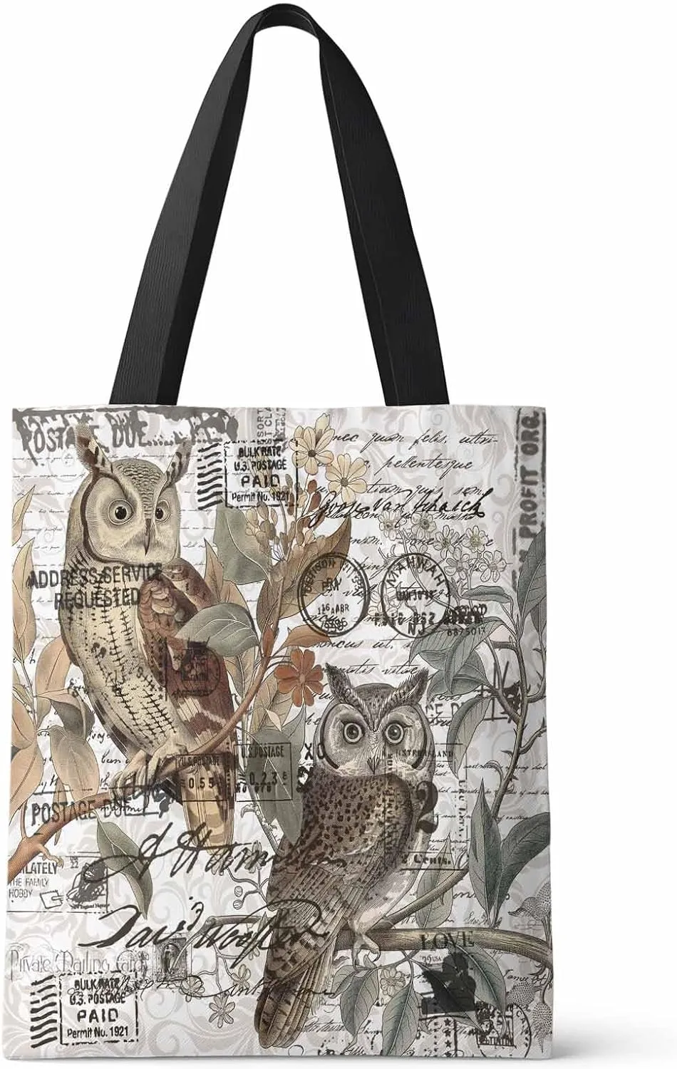 Ocean Canvas Tote Bag Beach Sea Coral Starfish Sage Green Shoulder Bag Casual Bag with Inner Pocket for Shopping Grocery Work
